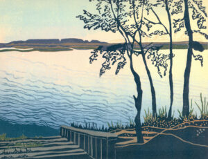 Original Linocut Landscape - Sleeping Giant Prov. Park, ONT