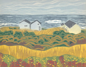 Original Linocut Landscape - Cow's Head, NFLD