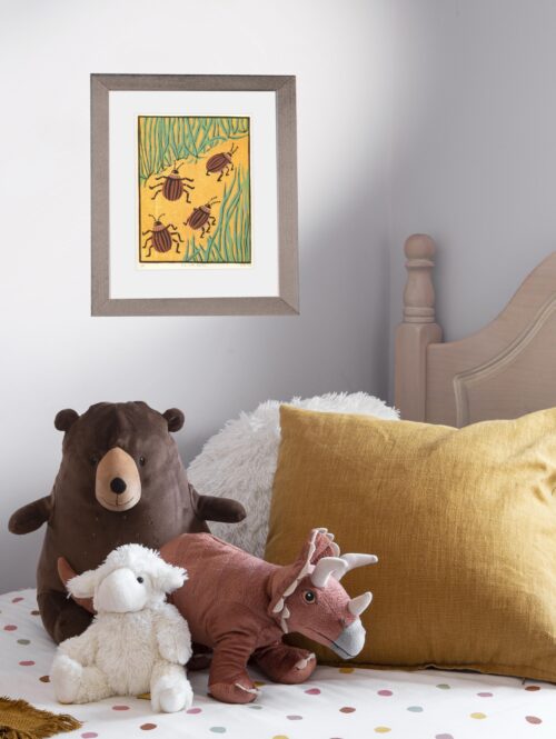 Four Little Beetles - original art for kids