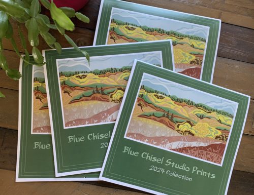 Art Calendar 2024 - Linocuts by Kate Goetz - Blue Chisel Studio
