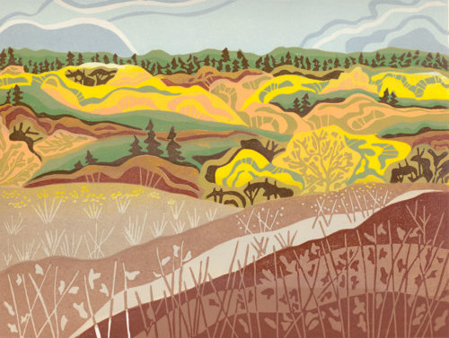 Original Linoleum Landscape - This Is Home